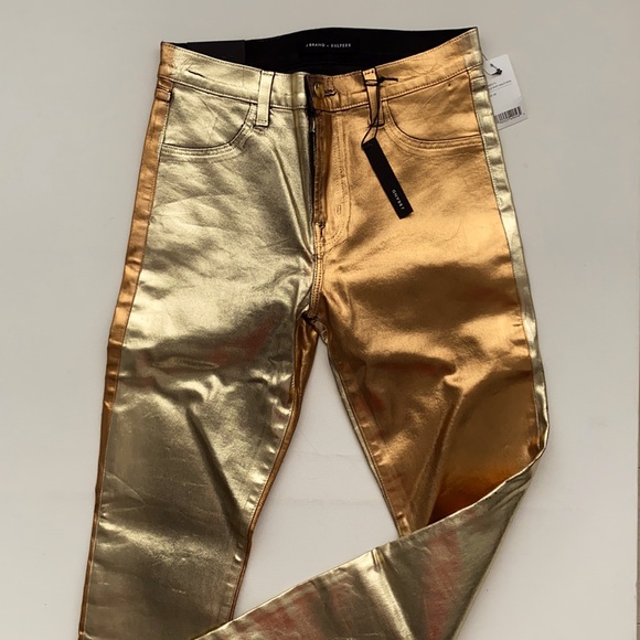 J Brand x Halpern High-Rise Maria Jeans in Gold Dust Multi-Foil - Picture 8 of 10